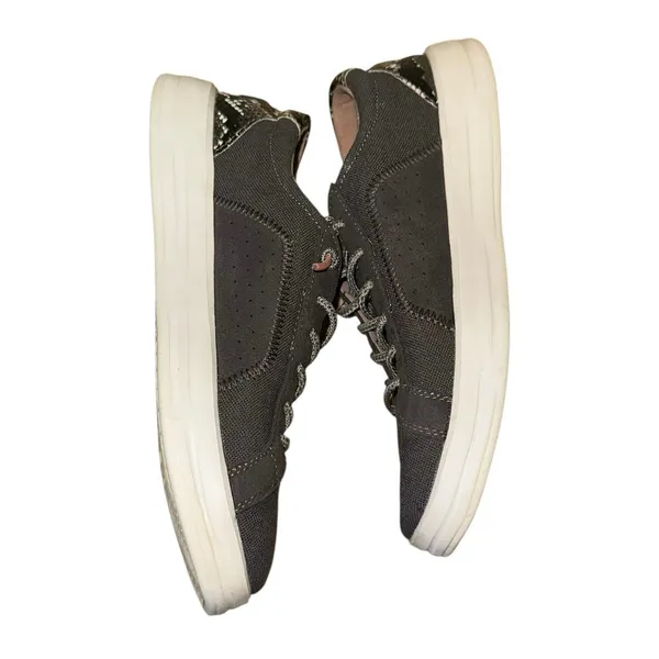 Hey Dude‎ Karina Women's Size 9 Black Sneakers Snakeskin Heel Slip On Shoes - Image 6