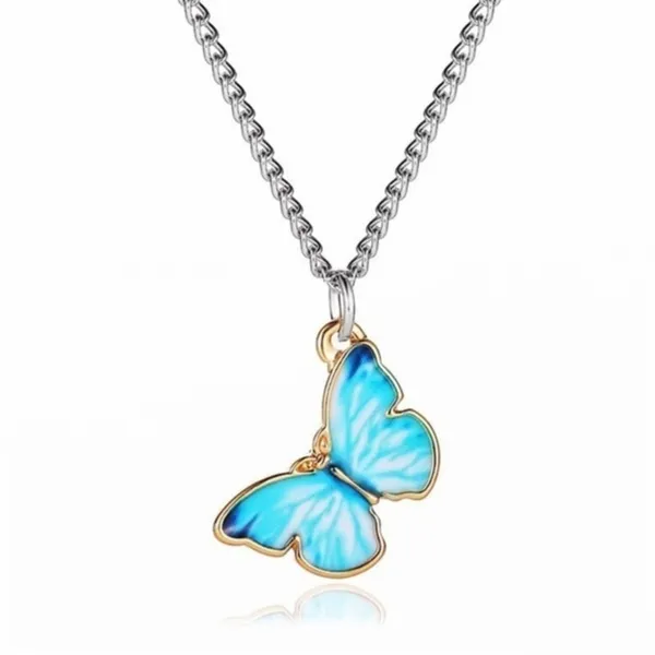 3/$30 🤍 Butterfly Charm Necklace Silver - Image 7