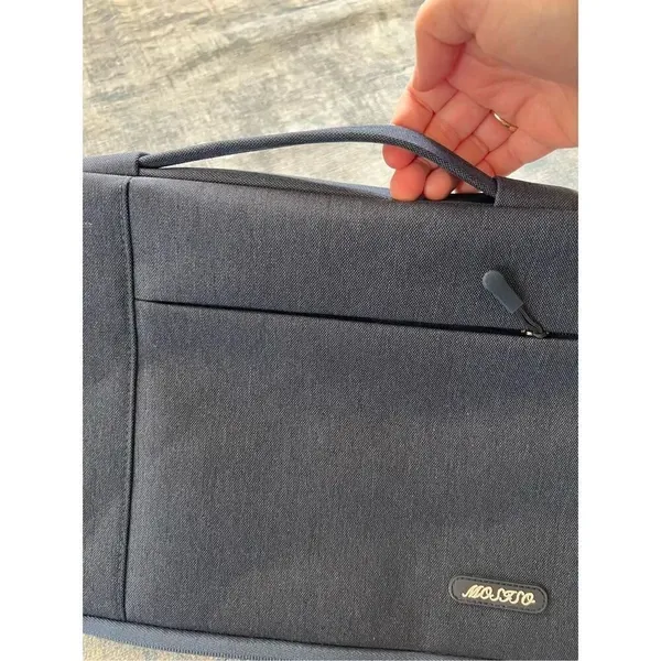 Mosiso Blue Laptop Ipad Zippered Sleeve Bag with Carry Handle - Image 2