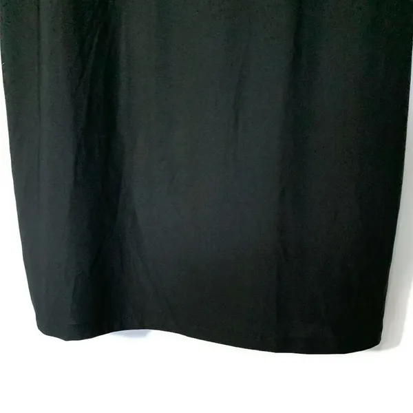 Black Faux Wrap Ruched Cocktail Dress XL Figure Flattering Stretch LBD - Image 7