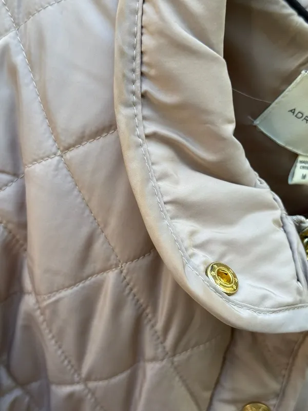 Adrienne Vittadini Quilted Vest Size M Taupe - Image 6