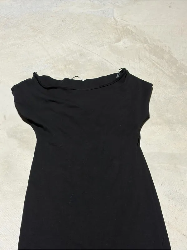 Zara Black Slim fit midi maxi Dress elegant medium - Image 2