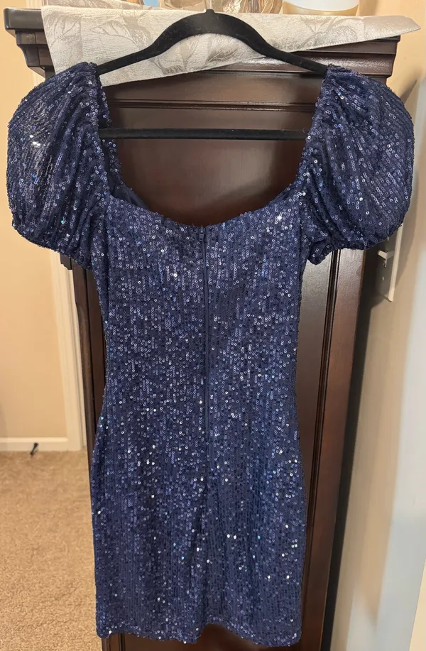 Navy Blue Mini Dress Windsor Sparkly - Image 4