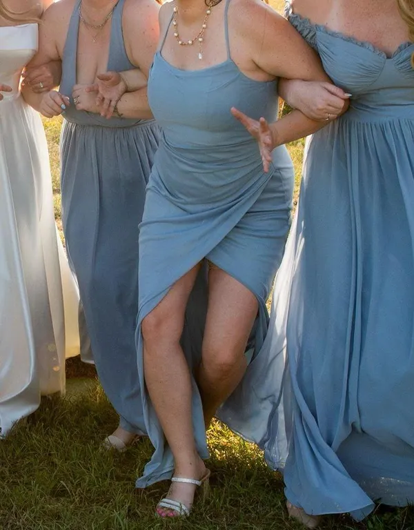 AZAZIE Kalea Dusty Blue bridesmaid dress - Image 9