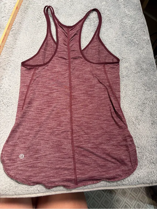 Lululemon Marled Wine Racerback Tank Top - Image 4