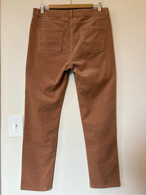 Marks & Spencer Collection Corduroy Straight Leg Pants Golden Tan US 8 - Image 9