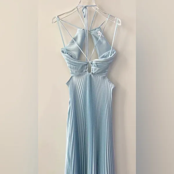 ALC Frank Moira Satin Pleated Maxi Dress 2 - Image 8
