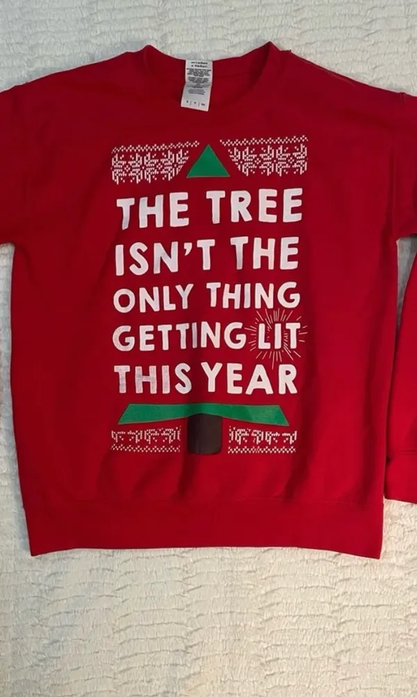 Gildan “The Tree Isn’t The Only Thing Getting Lit This Year” Christmas Sweater - Image 5