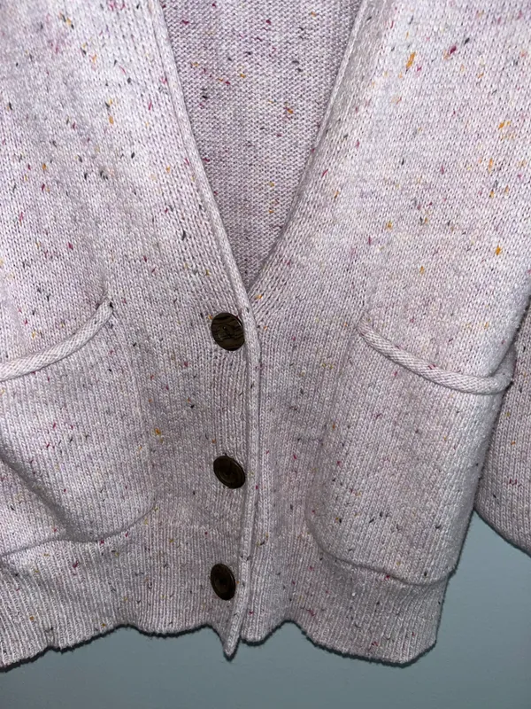 V Neck Button Up Sweater Size XS - Image 2