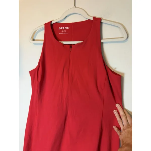 Spanx Booty Boost V-neck Dress Red Sz XL NEW $138 - Image 8