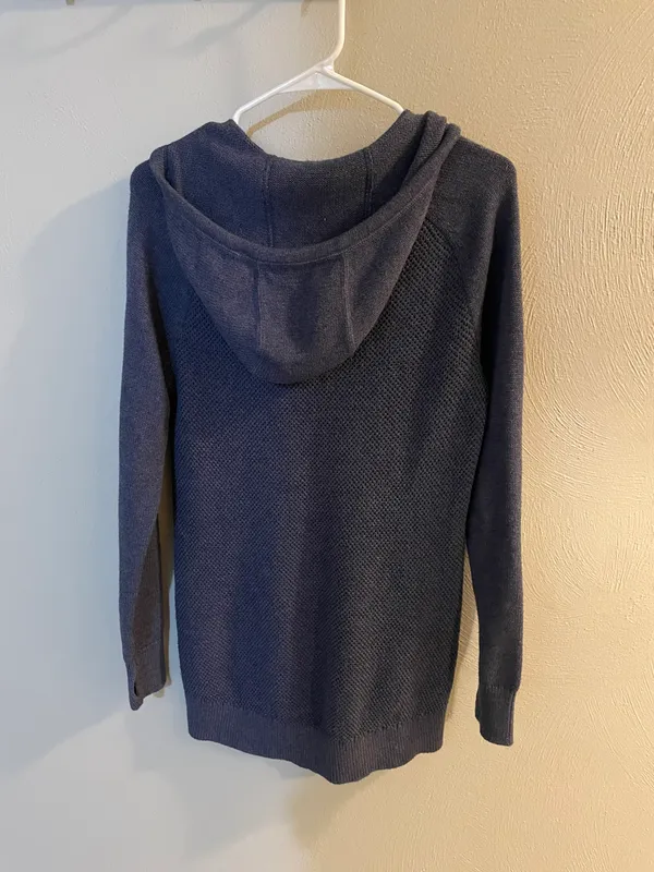 LL Bean Navy Blue Quarter Zip Jacket - Image 2