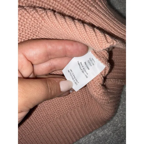 Demylee Sweater Womens Small Pink‎ Cotton Pocket Oversized - Image 9