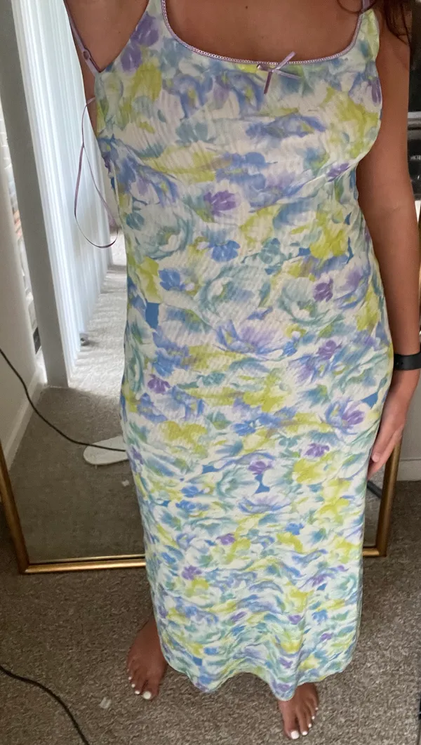 ZARA PRINTED TULLE DRESS WITH BOW - Image 4