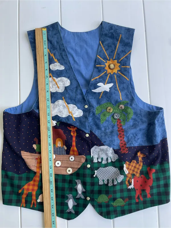 Unbranded Noah’s Arc Button Up Vest, Size XL - Image 3