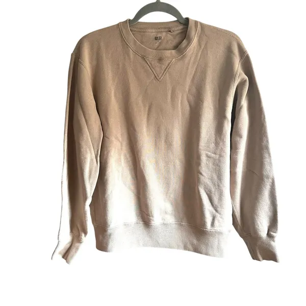 UNIQLO Crewneck Basic Light‎ Sweatshirt Beige X-Small - Image 2