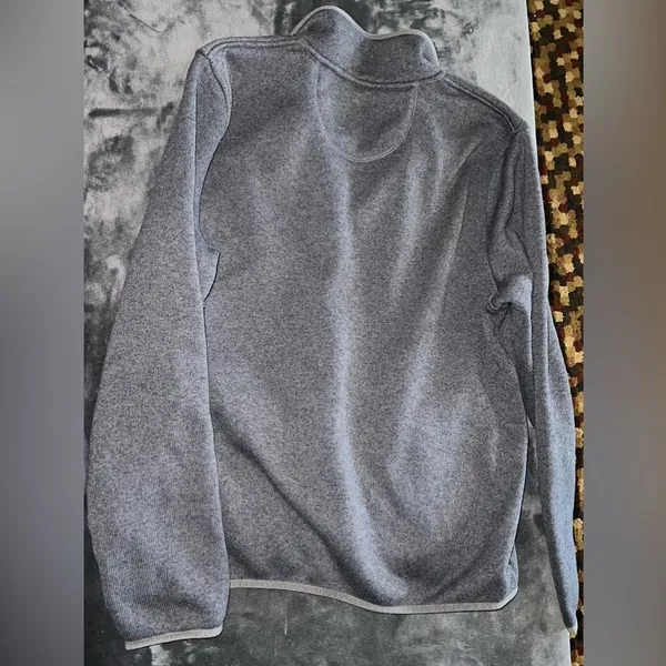 LL Bean Gray Mockneck Sweatshirt Size Large - Image 2