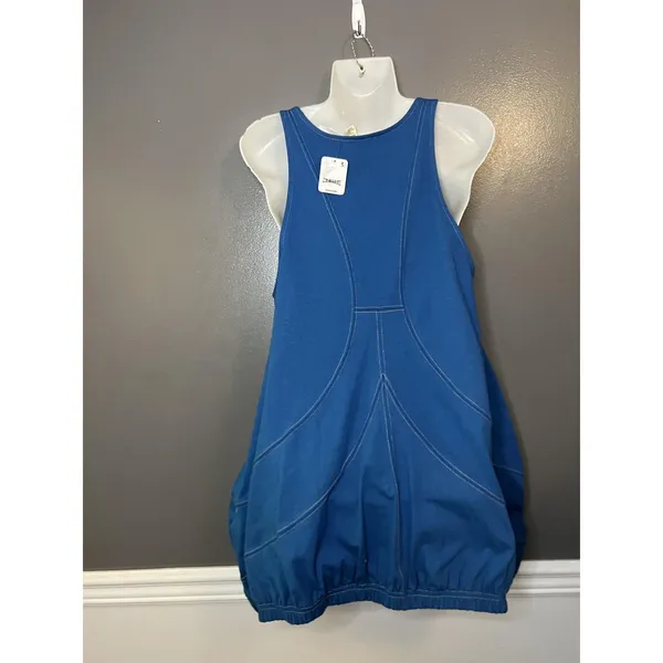 Free People FP Beach Tank Dress Womens XS Blue Out Of The Blue Cotton Made USA - Image 6