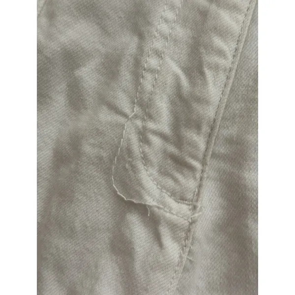 Avec Les Filles‎ Denim Utility Romper Size Medium White Belted Short Sleeve - Image 4