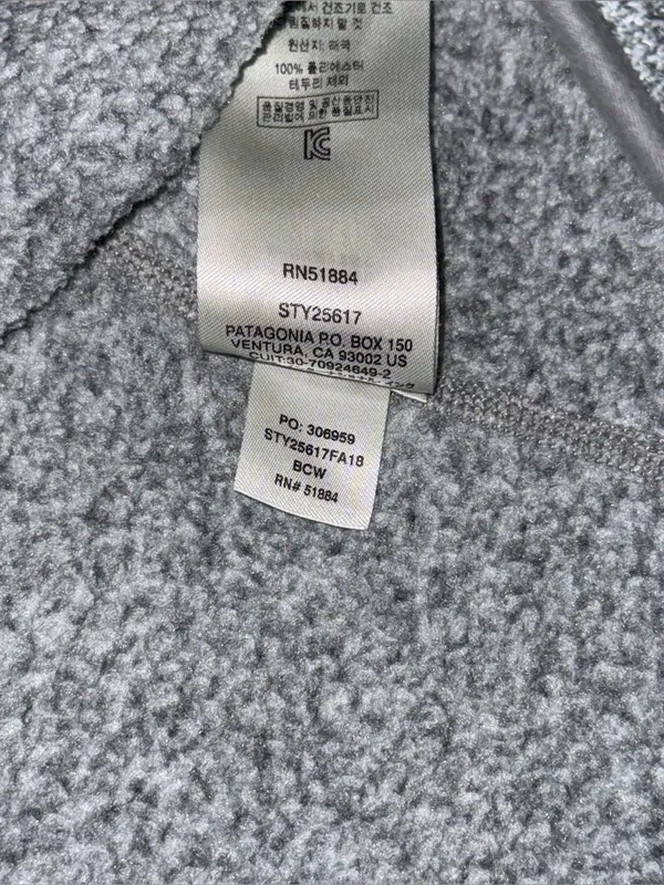 Patagonia Women’s Better Sweater 1/4 Zip Fleece Pullover Birch White Gray Medium - Image 11