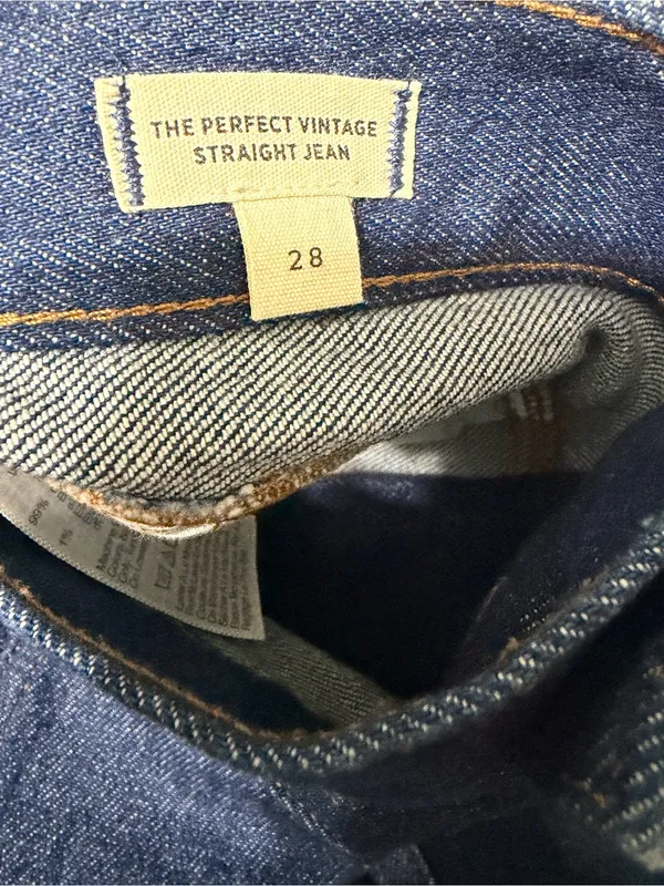 Madewell‎ perfect vintage straight Jean seam detail size 28 waist 30” 90’s 70’s - Image 7