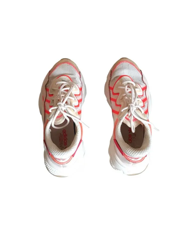Adidas Pink and White Sneakers - Image 9