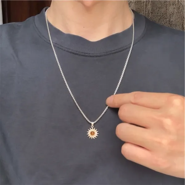 Sun Pendant Necklace for Men Women Streetwear Punk Hip Hop Unisex Necklace - Image 6