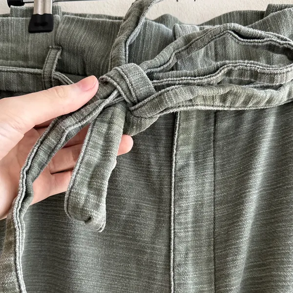 Express Vintage Ankle Extreme High Rise Pants, Army Green, Size 12R - Image 10