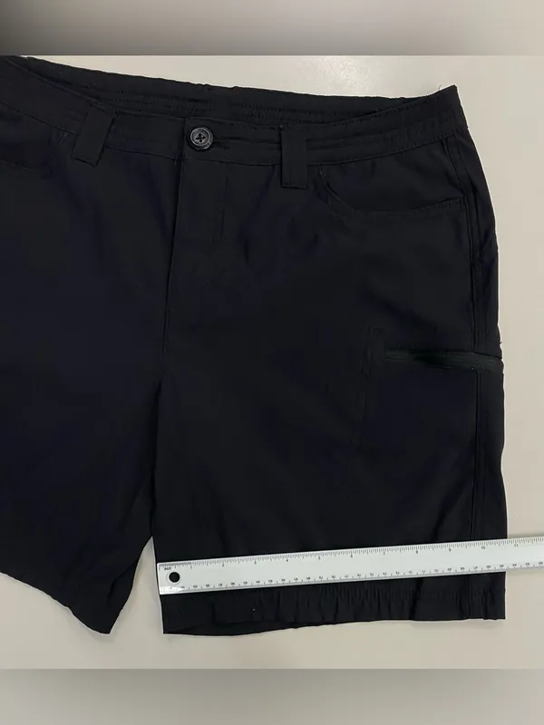 Eddie Bauer Women’s Black Hiking Trail Shorts 10 Nylon Zip Pocket Outdoor - Image 8