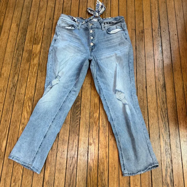 M‎ Jeans by Maurice's Distressed Denim Straight Leg Ankle Jeans 22W - Image 14