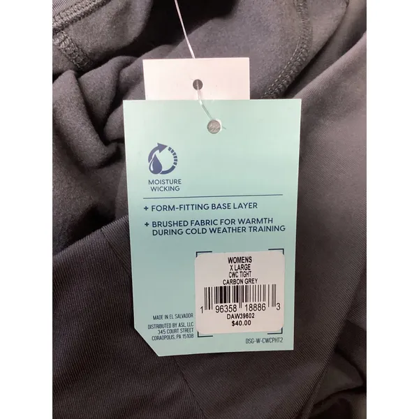 DSG Womens Cold Weather Compression High Rise Tight Carbon Grey‎ XL DAW39602 - Image 6
