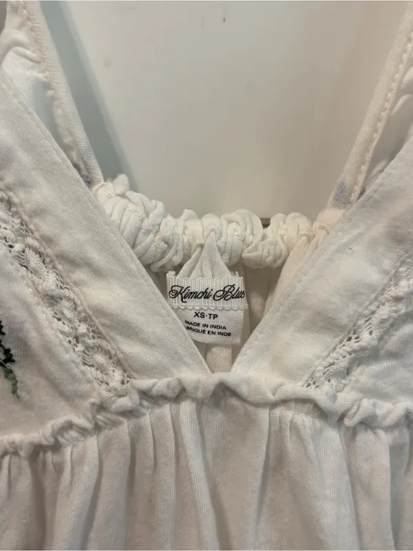 Urban Outfitters Kimchi Blue Floral Embroidered Tank - Image 3