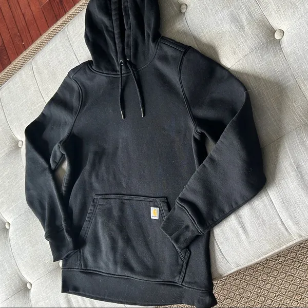 Carhartt Relaxed Fit Black Hoodie Size Small (4-6) - Image 2
