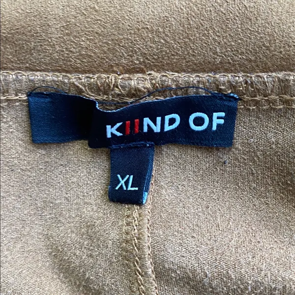 Faux Suede Leggings Womens Sz XL Tan Pull On Fall Essential - Image 6