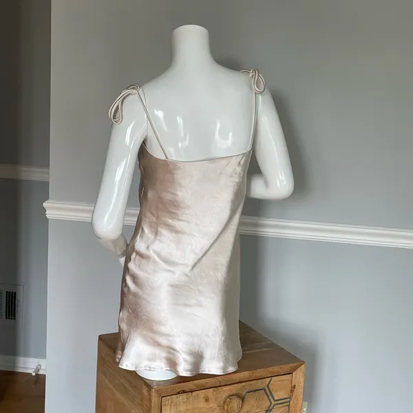Princess Polly Slip Dress Tie Straps Cream Shampagne US2 - Image 3
