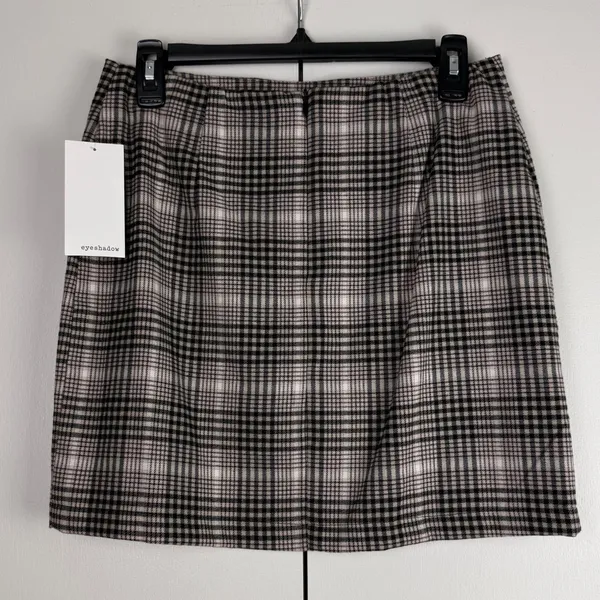 Eyeshadow Pink Brown Plaid Mini Skirt Womens‎ 10 NWT Dark Academia Preppy - Image 2