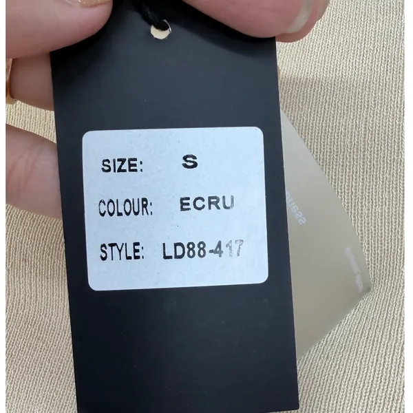 Lioness Ruched Bodycon Mini Dress Ecru Y2K Club Date Night‎ S NWT - Image 6