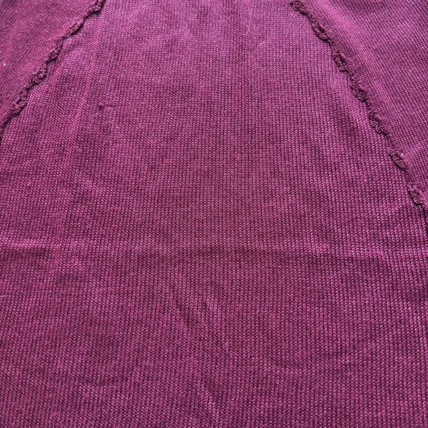 Burgundy Metallic Knit Maxi Dress Crochet Lace Trim Lace Up Back Wine Red Gown - Image 5
