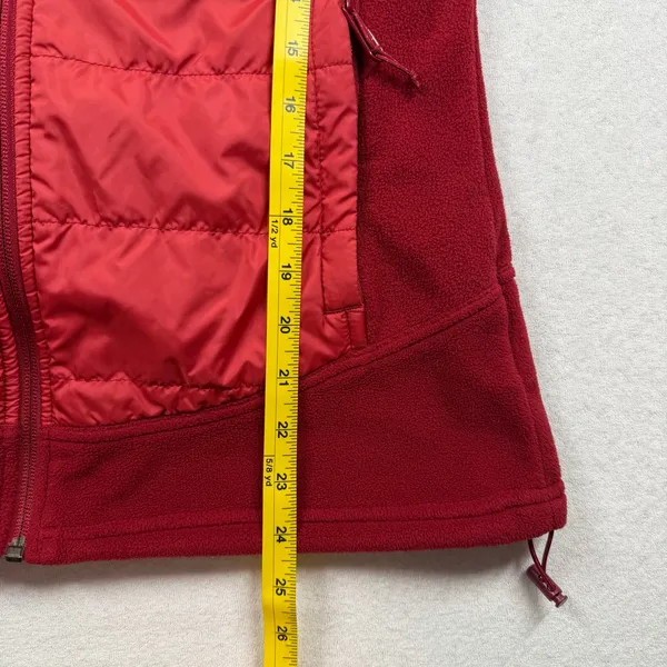 Columbia Women’s Red Fleece Hybrid Jacket Small Full Zip Insulated Outdoor - Image 7