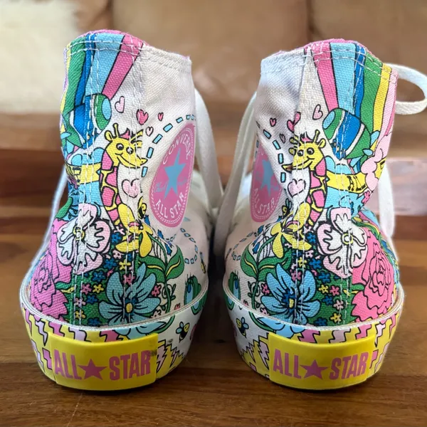 CONVERSE ALL STAR Einhorn Schwarz Limited Edition High Top Sneakers - Image 2