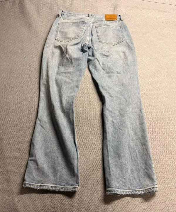 Denim Forum The Arlo High Rise Straight Jeans Distressed Size 28L EUC - Image 4