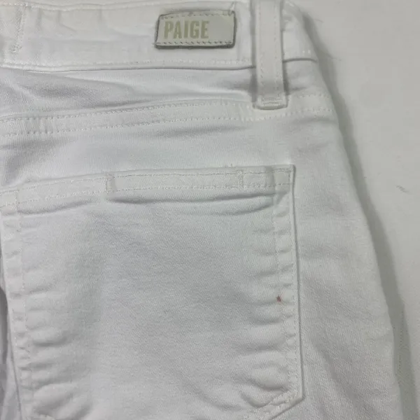 Paige Jeans‎ Womens 24 White Verdugo Crop Skinny Raw Hem Stretch Mid Rise Denim - Image 11