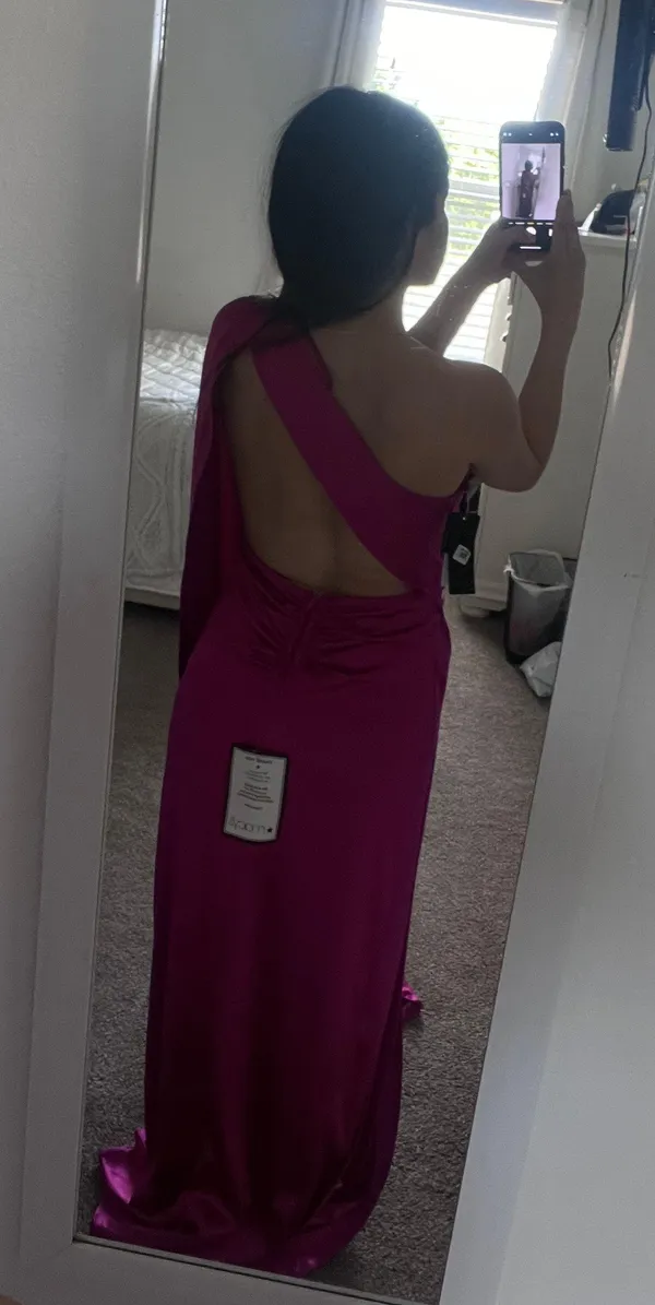 City Studios Pink Satin Prom Dress - Image 2