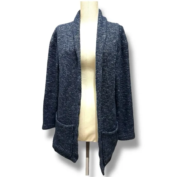 294 ZARA | EUC Turkey Women’s Blue Open Front Knit Cardigan Sweater (size M) - Image 3
