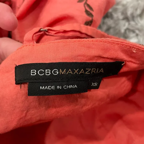 BCBG MAXAZRIA Pink Brown Embroidered Dress XS AS IS - Image 8