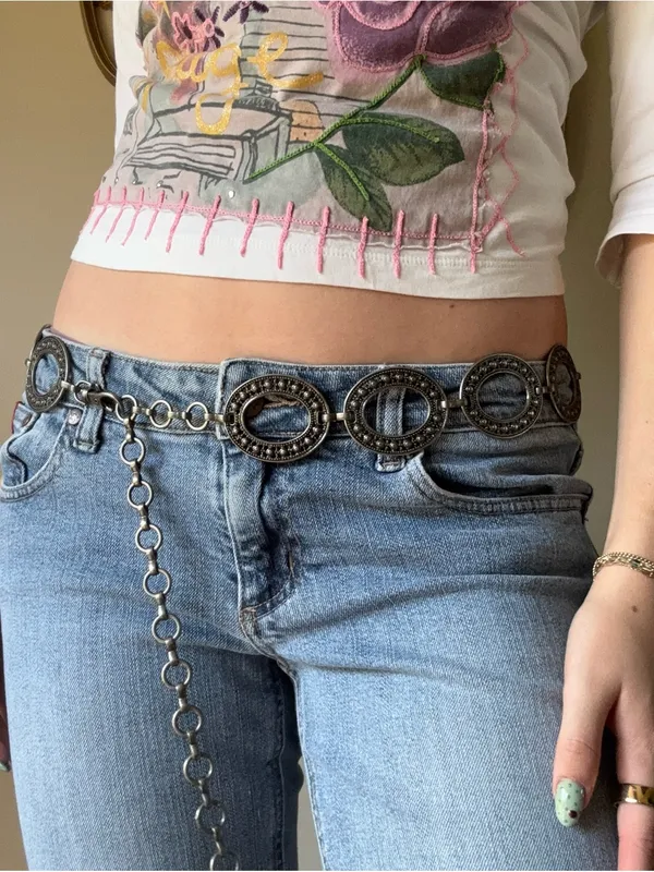 Oval Link Chain Belt Black - Image 4