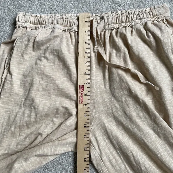 Aerie Wide Leg Relaxed Fit Lounge Sweatpants High-Waist Tan Beige Womens Medium - Image 14