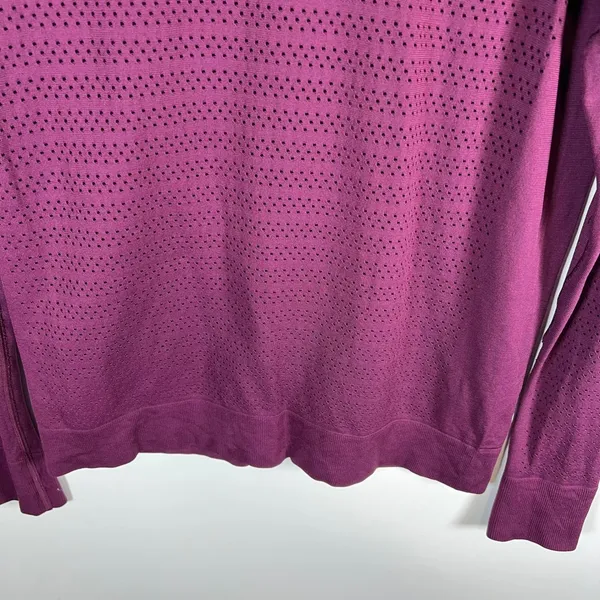 Lululemon Long Sleeve Athletica Perforated Top Purple Women's Size‎ Small - Image 3