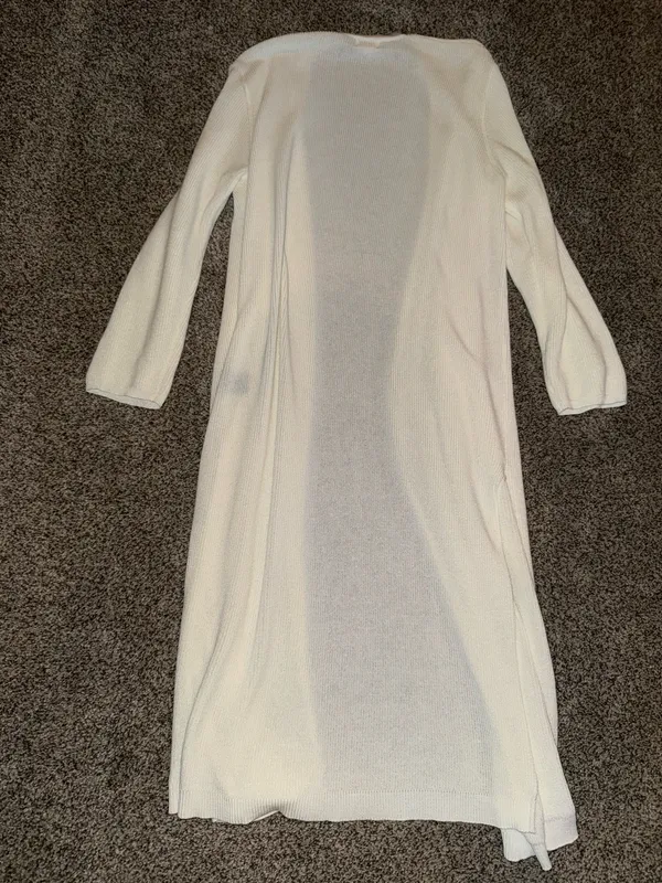 POL Clothing Longline Open-Front Ribbed Knit Cardigan - Image 4