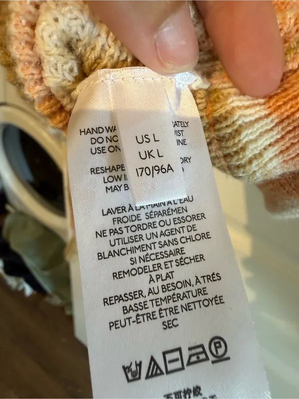 Urban Outfitters Striped Off-Shoulder Sweater in Peach, Cream & Olive - Image 5