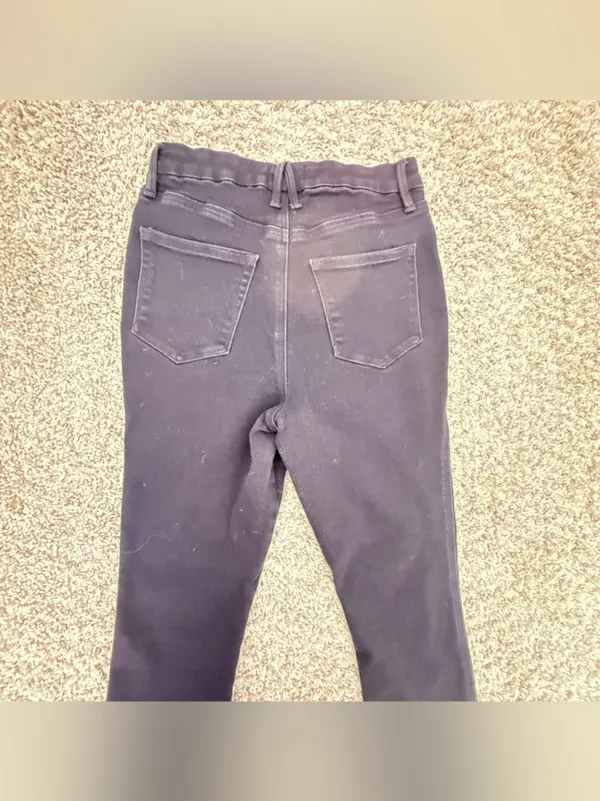 Good American Women’s Jeans Size 8/29 Side Slit Skinny Leg High Rise Black - Image 5